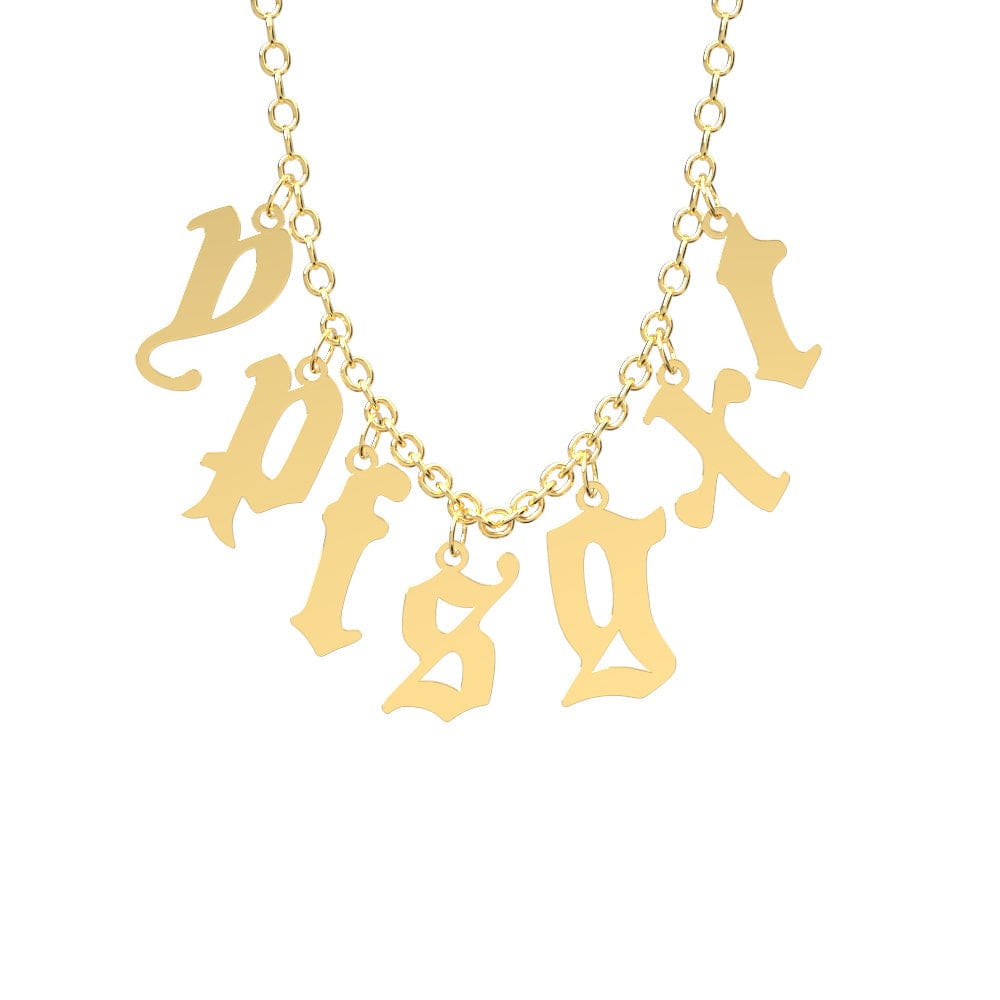 Custom Initial Necklace Personalized Letter Necklace Gift