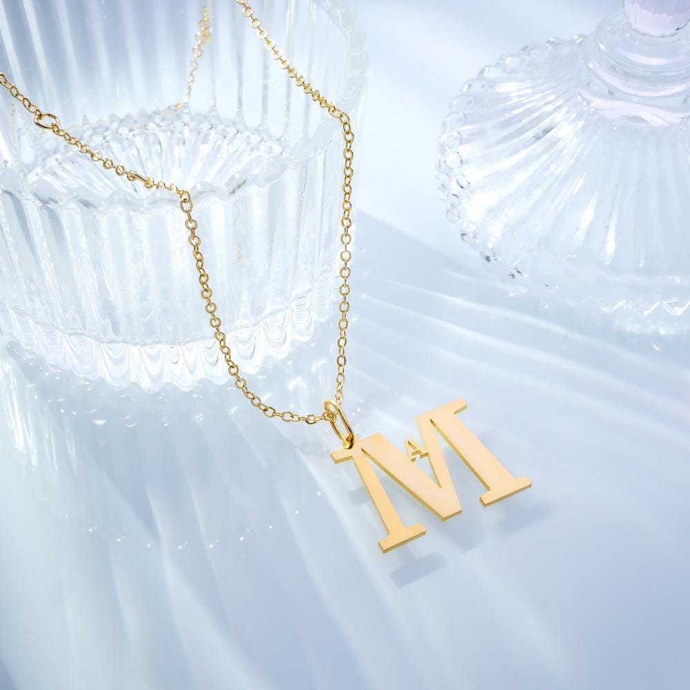 Custom Engraved Necklace Simple Letter Unique Gifts