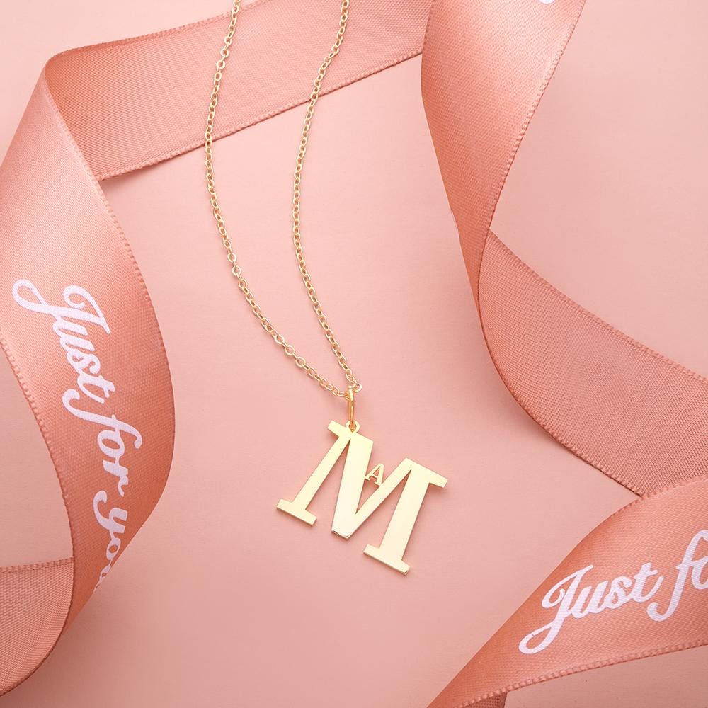 Custom Engraved Necklace Simple Letter Unique Gifts