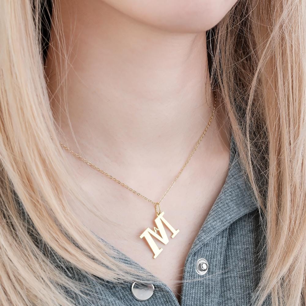 Custom Engraved Necklace Simple Letter Unique Gifts
