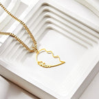 Matching Name Necklace Personalized Romantic Love Heart Couple Necklace