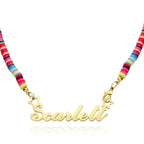 Rainbow Magic Girls Name Necklace Personalized Children Nameplate Necklace Gift
