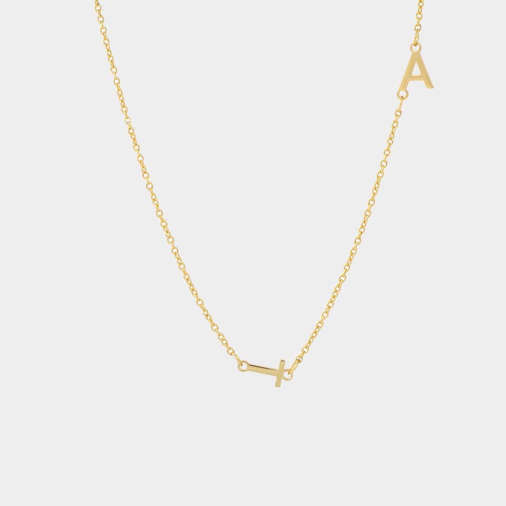 Custom Initial Necklace Personalized Stainless Steel Letter Necklace