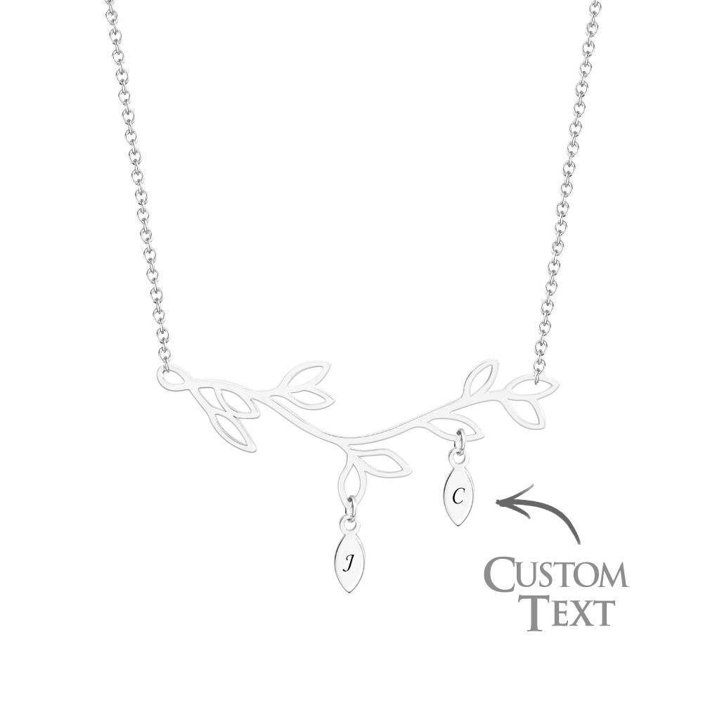 quality engraved necklace tree optional quantity pendant trendy wedding front view