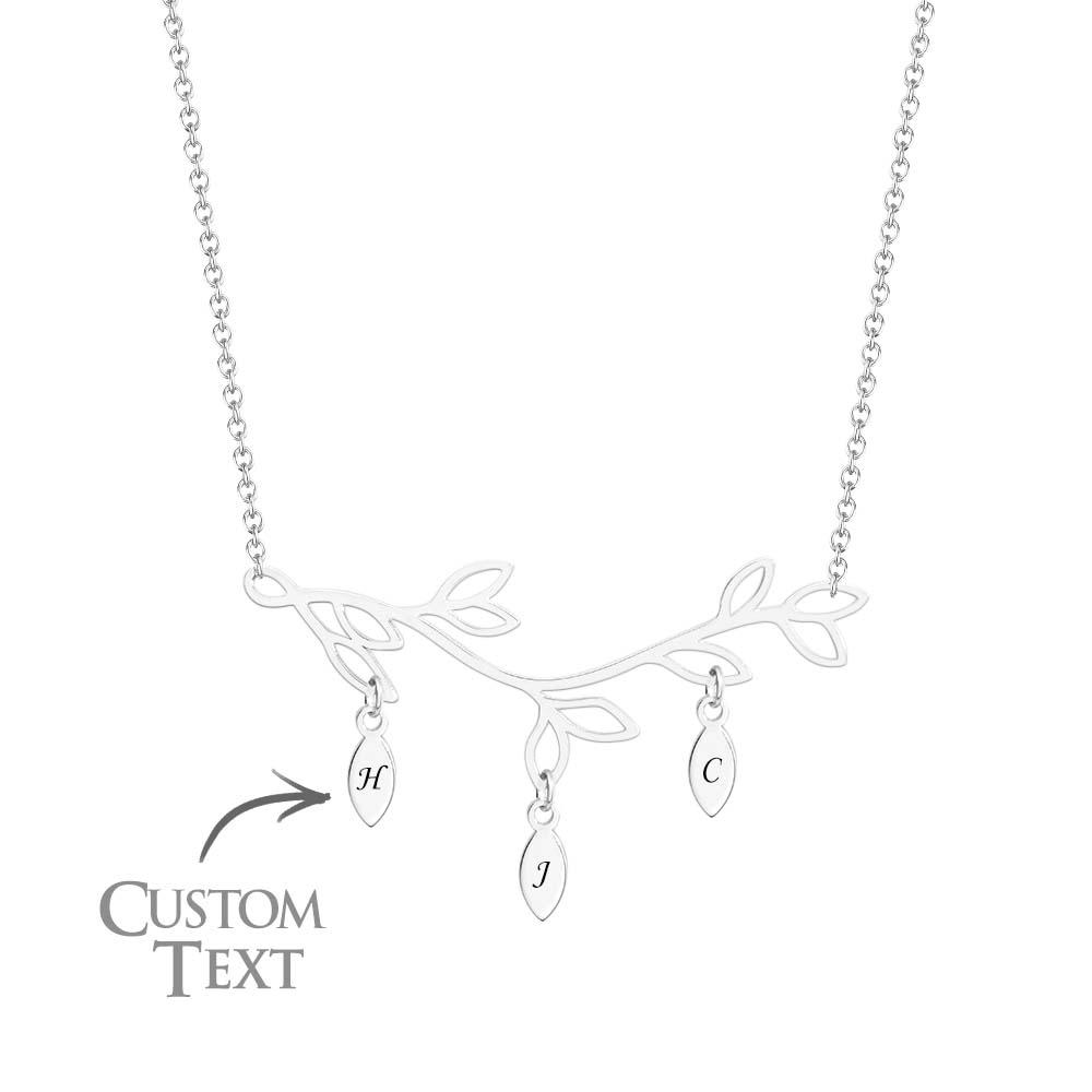 personalized engraved necklace tree optional quantity pendant trendy wedding display