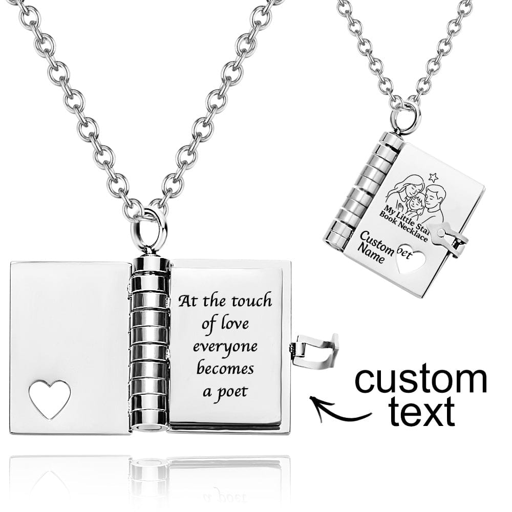 necklace gift for daughter personalized reading gift showcase