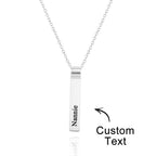 Custom Engraved Vertical 1-5 Names Necklace Stylish Personalized Pendant for Her
