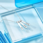 Custom Engraved Vertical 1-5 Names Necklace Stylish Personalized Pendant for Her