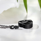 Custom Photo Engraved Necklace Ashes Heart Gifts