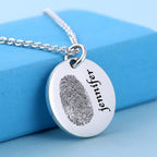 Custom Photo Necklace fingerprint Necklace Engraved Necklace Coin Necklace Gift For Boyfriend
