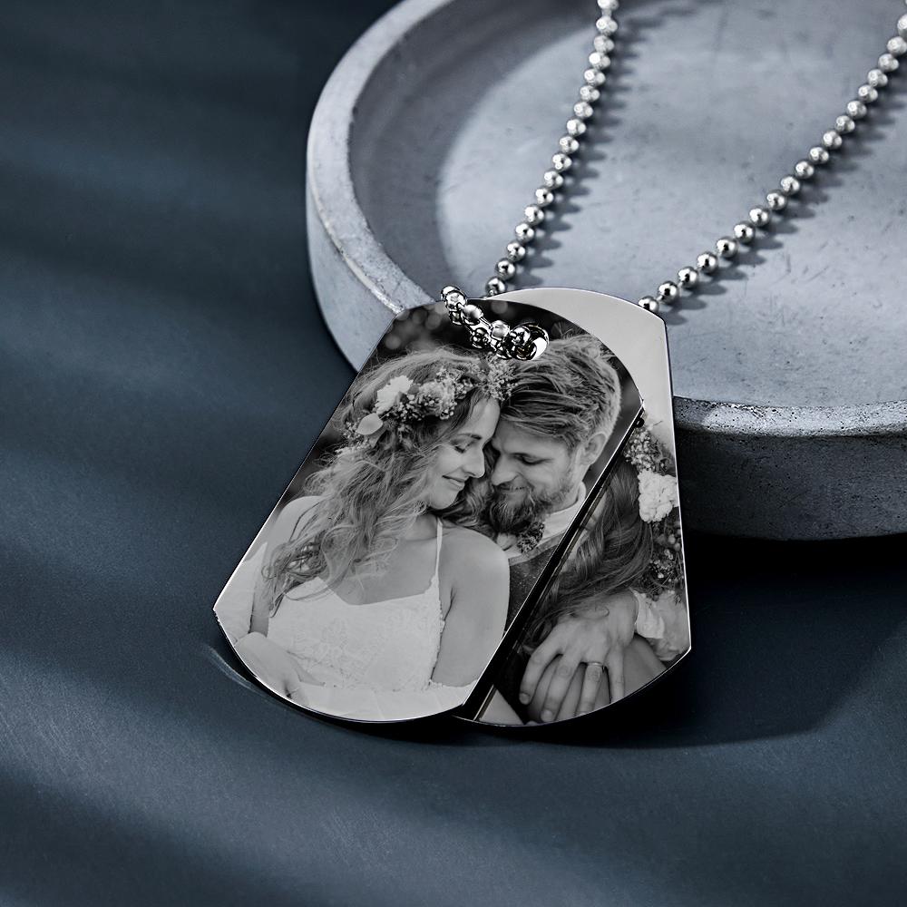 handcrafted double dog tag necklace personalised jewellery men s keepsake