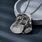 handcrafted double dog tag necklace personalised jewellery men s keepsake