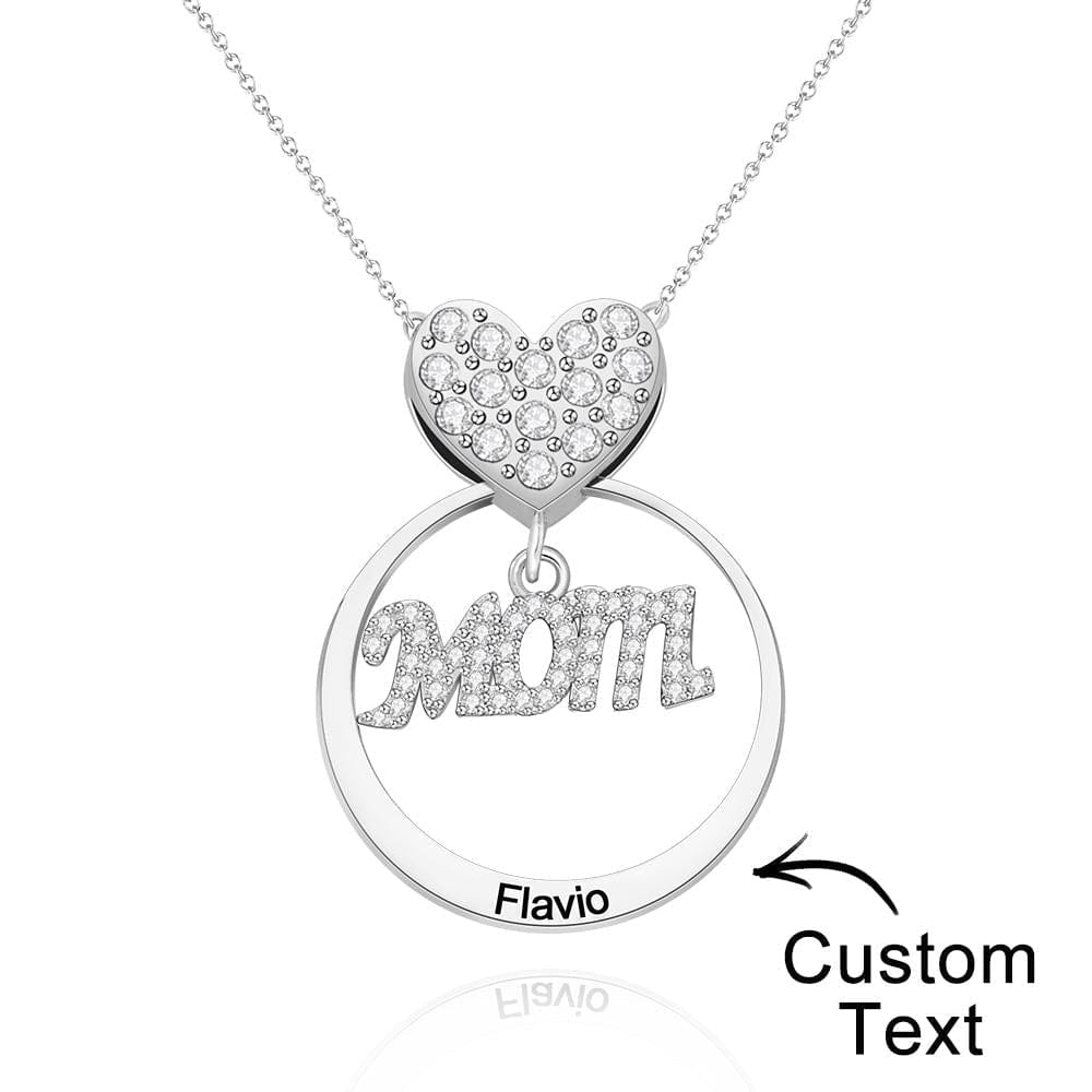 Custom Engraved Necklace Simple Circularity Family Gifts