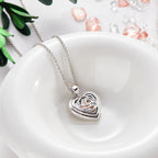 Custom Photo Engraved Necklace Heart Locket Rose Necklace Gift for Women