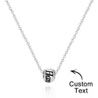 Custom Engraved Necklace Optional Bead Necklace Unique Gift