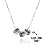 Custom Engraved Necklace Optional Bead Necklace Unique Gift