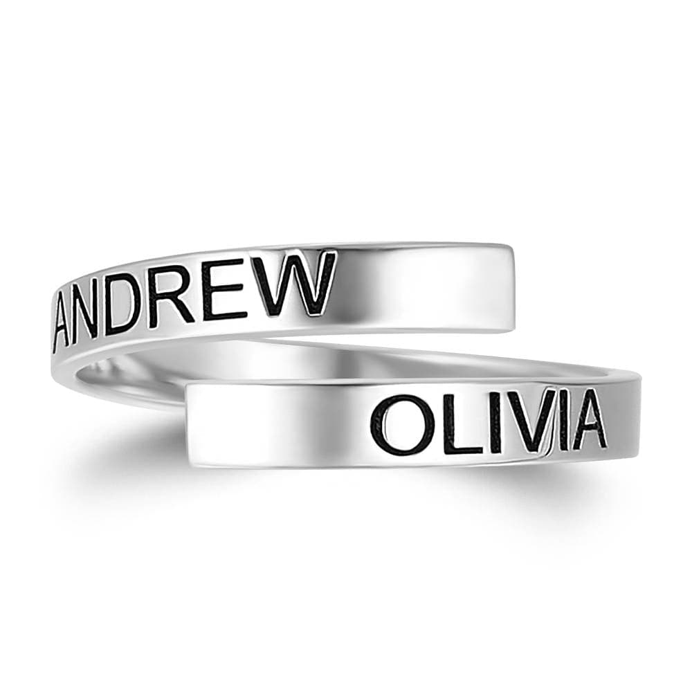 gifts for wife Heartfelt Surprise - Unique Memento - Engraved Two Names Ring Copper - gifts for wife - Daily Surprise view 3