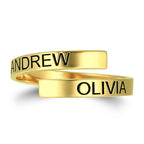 gifts for wife Heartfelt Surprise - Unique Memento - Engraved Two Names Ring Copper - gifts for wife - Daily Surprise view 4