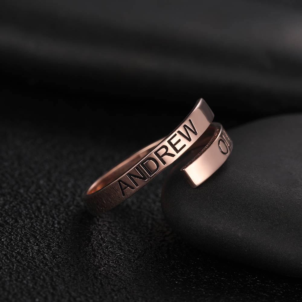 gifts for wife Heartfelt Surprise - Unique Memento - Engraved Two Names Ring Copper - gifts for wife - Daily Surprise view 12