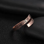gifts for wife Heartfelt Surprise - Unique Memento - Engraved Two Names Ring Copper - gifts for wife - Daily Surprise view 12