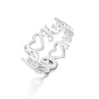 gifts for wife Heartfelt Surprise - Custom Decor - Heart-Shaped Double Names Ring for Women - gifts for wife - Birthday view