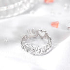 gifts for wife Heartfelt Surprise - Custom Decor - Heart-Shaped Double Names Ring for Women - gifts for wife - Birthday view