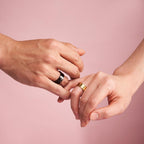 Custom Engraved Rings Pull Hook Matching Rings for Couples Gifts