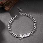 personalized name bracelet stainless steel finish gift for boyfriend