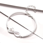 Custom Engraved Bracelet Infinity Symbol Rhinestone Fun Gifts