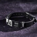 Bracelet Black Filter Photo Keepsake 1st Year Anniversary Gift for Husband everyday wear gift