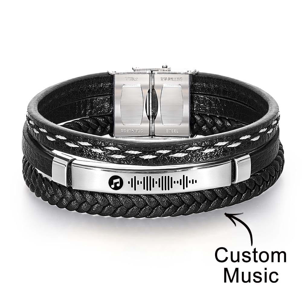 personalized scannable code bracelet scannable code feature gift for boyfriend
