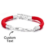 Personalized Engraved Rope Bracelet Set Exquisite Bracelet For Couples