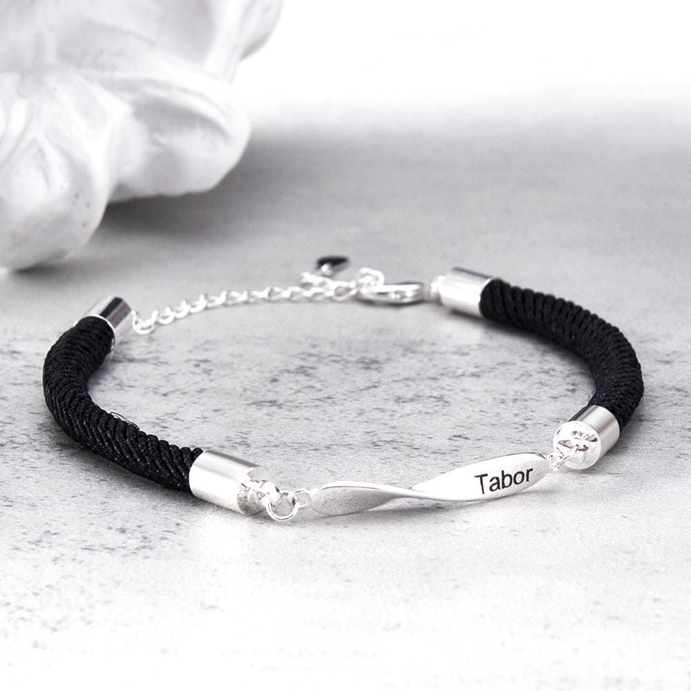 Personalized Engraved Rope Bracelet Set Exquisite Bracelet For Couples