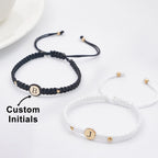Personalized Couple Bracelets Matching Bracelets for Couples Engraving Braided Rope Wrist Couples Bracelets Gift for Lover