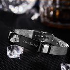 Custom Engraved Text Bracelet Stainless Steel Photo Men Bracelet Gift For Couple