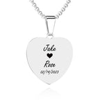 Custom Photo Necklace Engraved Heart Tag Necklace Gifts for Her