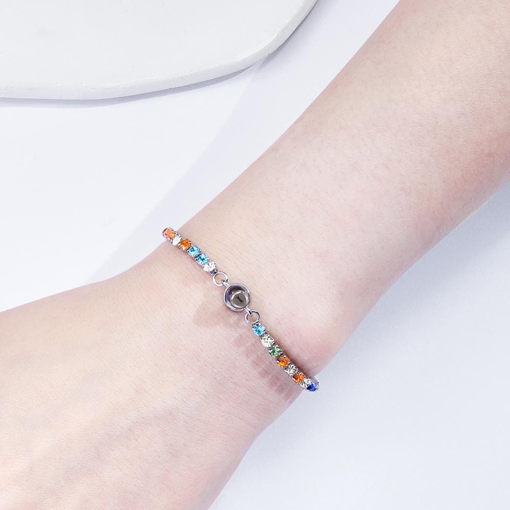 Custom Photo Projection Bracelet Fashionable All Diamonds Bracelet Gifts For Her