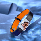 Custom Photo Bracelet Personalized Picture Leather Bracelet Gift for Men