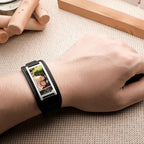 Personalized Photo PU Leather Bracelet Vintage Wide Bracelet For Men
