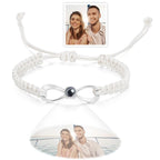Custom Infinity Projection Photo Bracelet Couple Jewelry