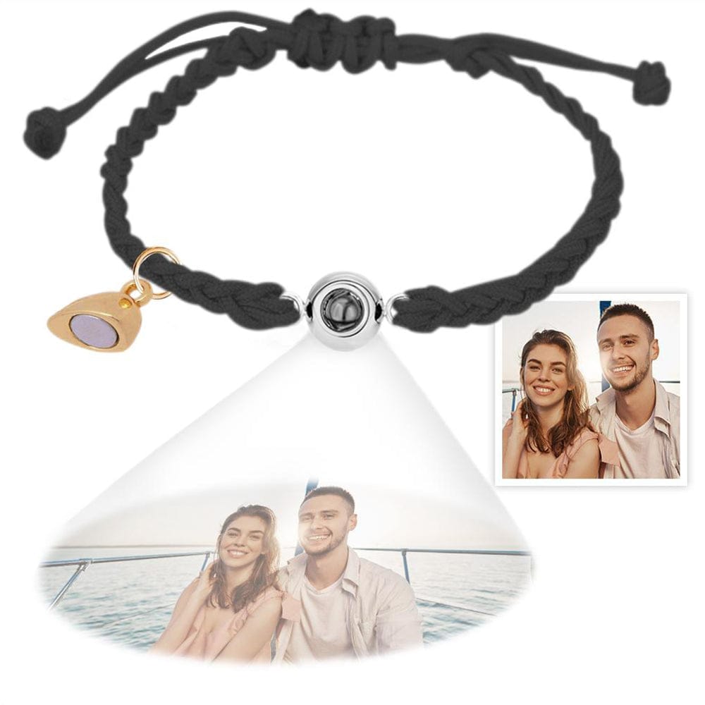 Custom Projection Bracelet Magnetic Heart Couple Bracelets