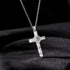 Custom Photo Projection Necklace Cross Commemorative Gifts
