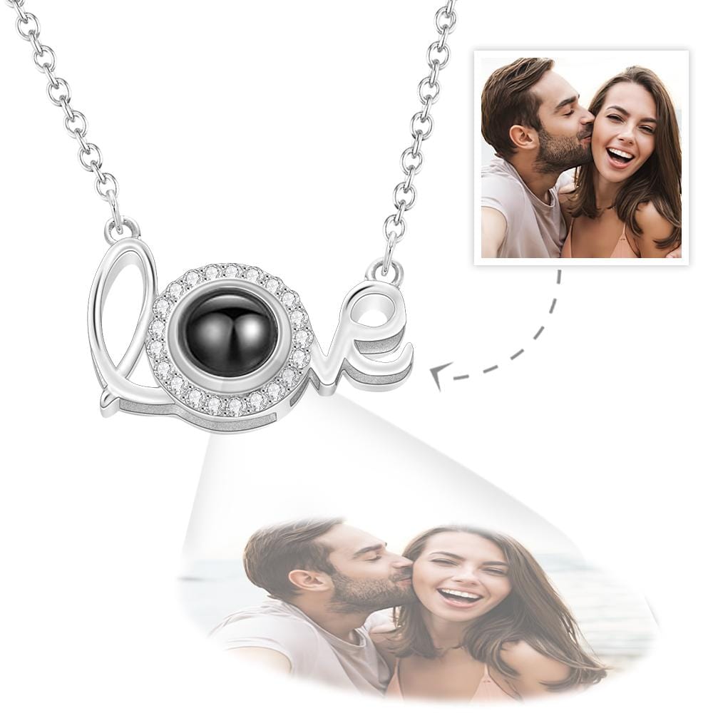 gifts for wife Best Wife Ever - Unique Memento - Love Projection Necklace Personalized Picture Jewelry Silver - gifts for wif