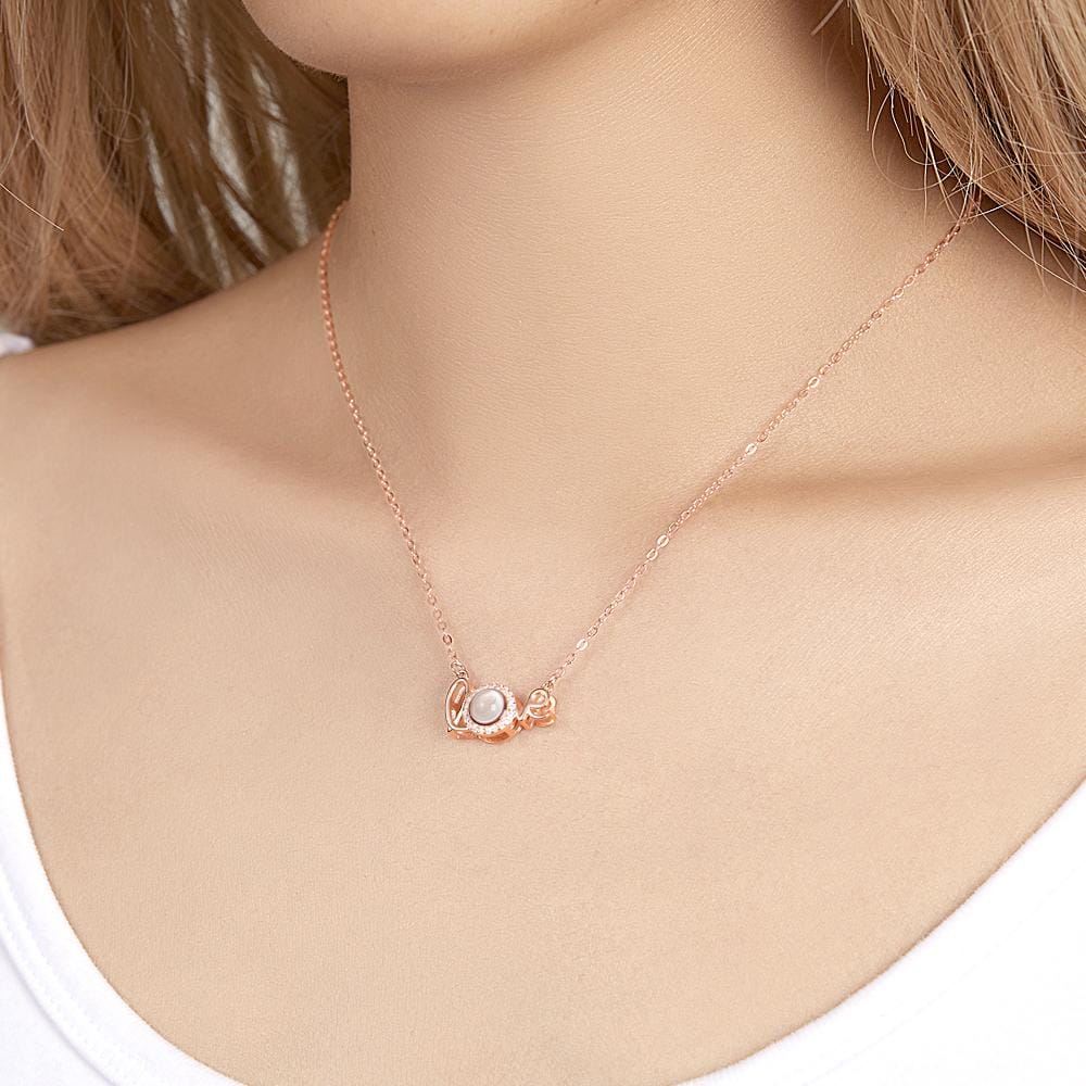 gifts for wife Best Wife Ever - Unique Memento - Love Projection Necklace Personalized Picture Jewelry Silver - gifts for wif