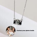 Personalized Photo Necklace Projection Gem Black Camera Necklace Anniversary Gifts for Her