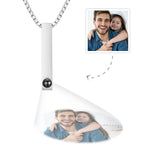 Photo Projection 3D Bar Necklace Vertical Bar Necklace Gifts For Father