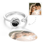Custom Projection Ring Personalized Photo Open Ring for Women