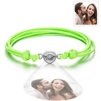 Custom Projection Photo Bracelet Weave Style Colorful Couple Gifts