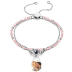 Personalized Photo Projection Crystal Double Layers Bracelet Wedding Gift