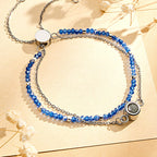 Personalized Photo Projection Crystal Double Layers Bracelet Wedding Gift